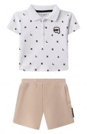 Комплект из поло и шорт KARL LAGERFELD KIDS