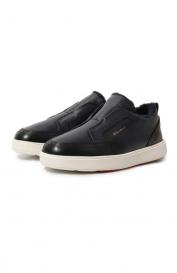 Кожаные кеды Cleanic Santoni
