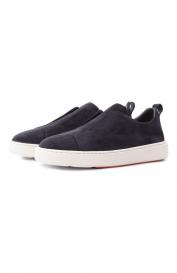 Замшевые кеды Cleanic Santoni