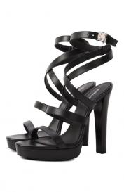 Кожаные босоножки Lock Yourself DSquared2
