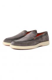 Замшевые лоферы Detroit Santoni