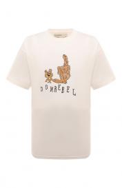 Хлопковая футболка DOMREBEL