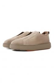 Замшевые кеды Santoni