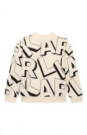 Хлопковый свитшот KARL LAGERFELD KIDS