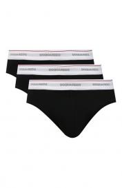 Комплект из трех хлопковых брифов DSquared2