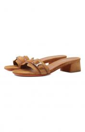 Замшевые мюли Santoni