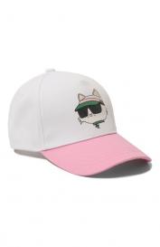 Хлопковая бейсболка KARL LAGERFELD KIDS
