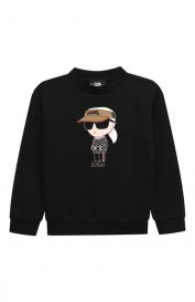 Хлопковый свитшот KARL LAGERFELD KIDS