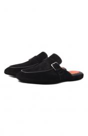 Замшевые домашние туфли Santoni
