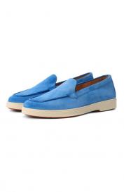 Замшевые лоферы Santoni