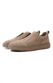 Замшевые кеды Cleanic Santoni
