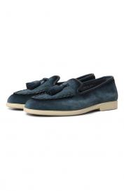 Замшевые лоферы Malibu Santoni
