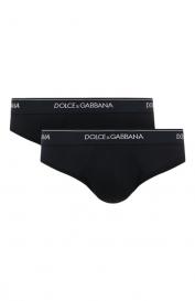 Комплект из двух хлопковых брифов Dolce&Gabbana