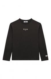 Хлопковый лонгслив MSGM Kids