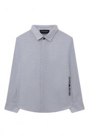 Хлопковая рубашка Emporio Armani