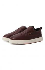 Кожаные кеды Cleanic Santoni