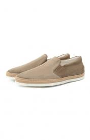 Замшевые слипоны Gomma Rafia Tod's