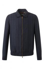 Бомбер из шерсти и льна Brunello Cucinelli