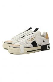 Кожаные кеды Custom 2.Zero Dolce&Gabbana