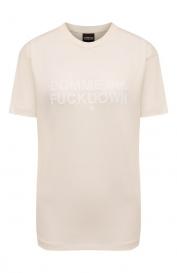Хлопковая футболка Comme des Fuckdown