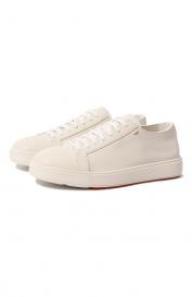 Кожаные кеды Cleanic Santoni