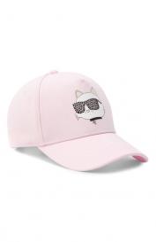 Хлопковая бейсболка KARL LAGERFELD KIDS