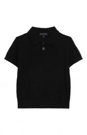 Поло из хлопка и вискозы Emporio Armani