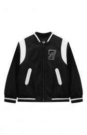 Бомбер из экокожи KARL LAGERFELD KIDS