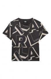 Хлопковая футболка KARL LAGERFELD KIDS