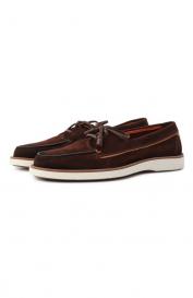 Замшевые топсайдеры Detroit Santoni