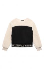 Комбинированный свитшот KARL LAGERFELD KIDS