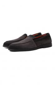 Замшевые лоферы Malibu Santoni