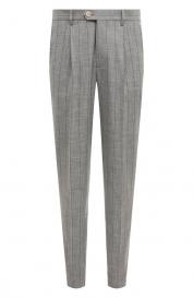 Брюки из хлопка и шерсти Brunello Cucinelli