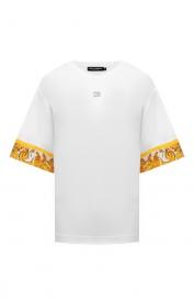 Футболка из хлопка и шелка Dolce&Gabbana