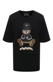 Хлопковая футболка DOMREBEL