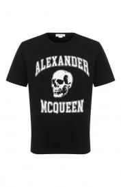Хлопковая футболка Alexander McQueen