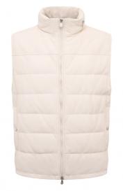 Кожаный жилет Brunello Cucinelli