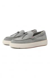 Замшевые лоферы Santoni