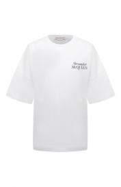 Хлопковая футболка Alexander McQueen