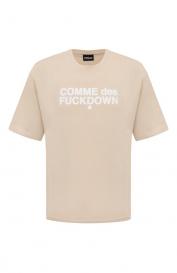 Хлопковая футболка Comme des Fuckdown