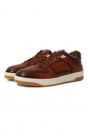 Кожаные кеды Sneak-Air Santoni