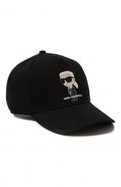 Хлопковая бейсболка KARL LAGERFELD KIDS