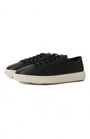 Кожаные кеды Cleanic Santoni