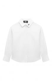 Хлопковая рубашка KARL LAGERFELD KIDS