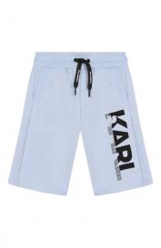 Хлопковые шорты KARL LAGERFELD KIDS