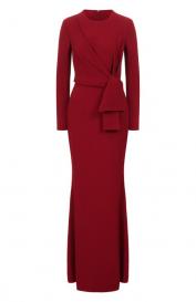 Платье из шелка и вискозы Elie Saab