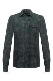 Рубашка из шерсти и шелка KITON