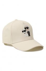 Хлопковая бейсболка KARL LAGERFELD KIDS