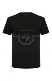 Хлопковая футболка Stefano Ricci