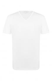 Хлопковая футболка с V-образным вырезом Zegna